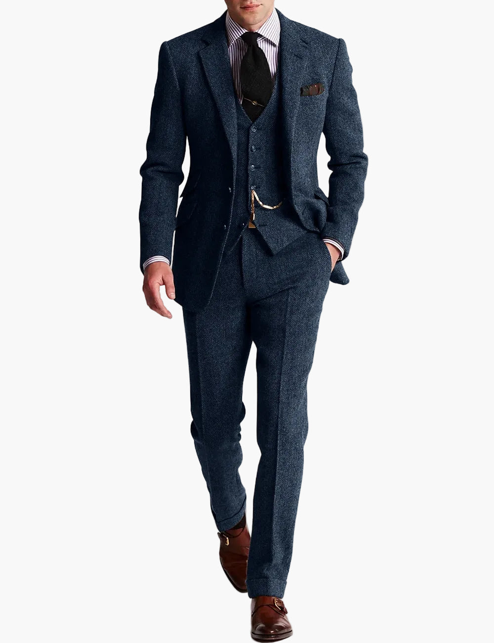 Men's Three-Piece Suit Classic Modern for Celebrations & Work