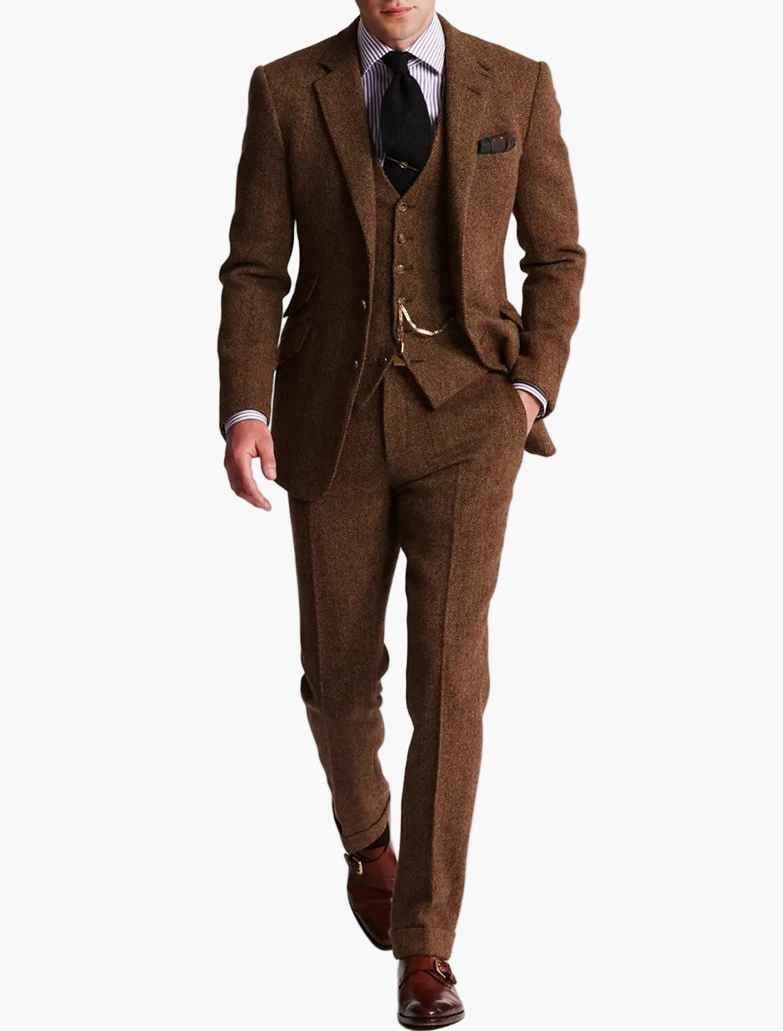 Men's Three-Piece Suit Classic Modern for Celebrations & Work