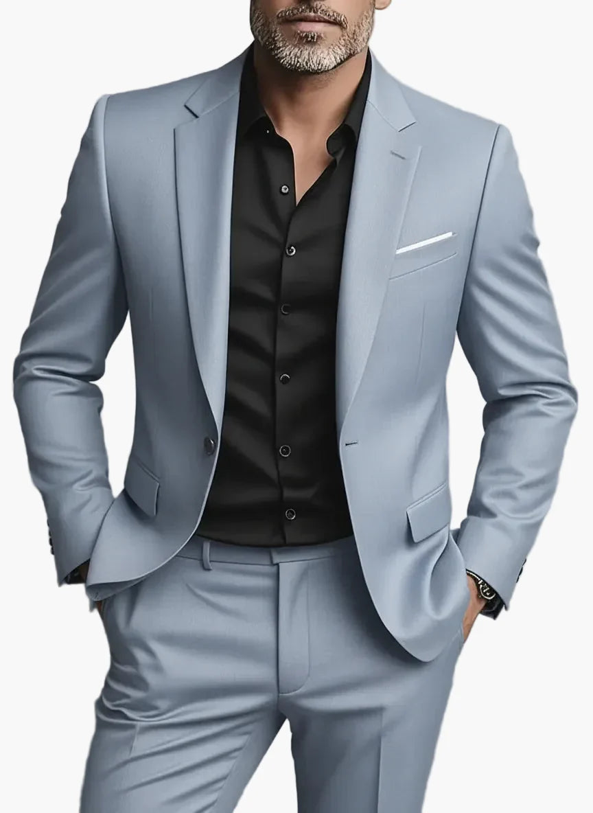 Men's Formal Suit Modern Slim Fit Two-Piece for Office & Events