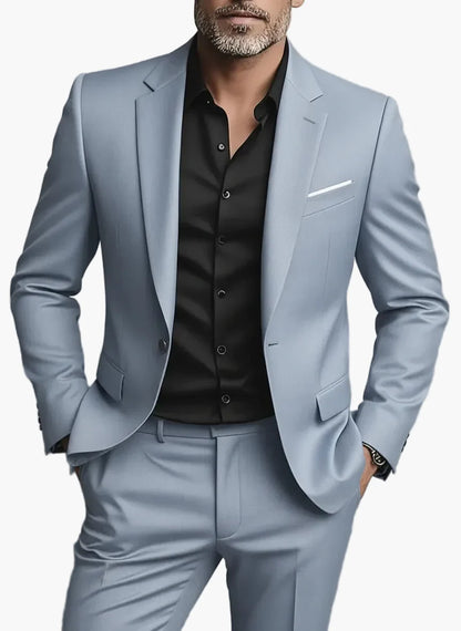 Men's Formal Suit Modern Slim Fit Two-Piece for Office & Events