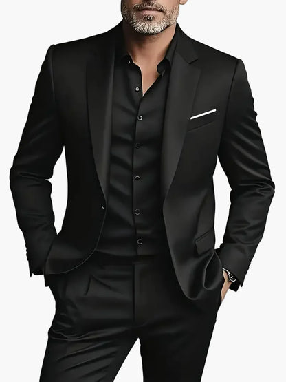 Men's Formal Suit Modern Slim Fit Two-Piece for Office & Events