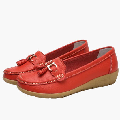 Women's moccasins comfort slip-ons with tassel for everyday and office use