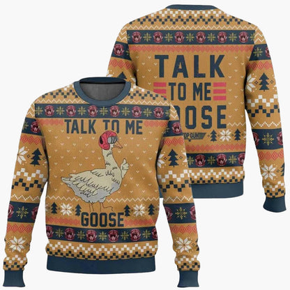Unisex Weihnachtspullover mit Gans-Motiv und lustigem Spruch – Ugly Christmas Sweater für Damen und Herren