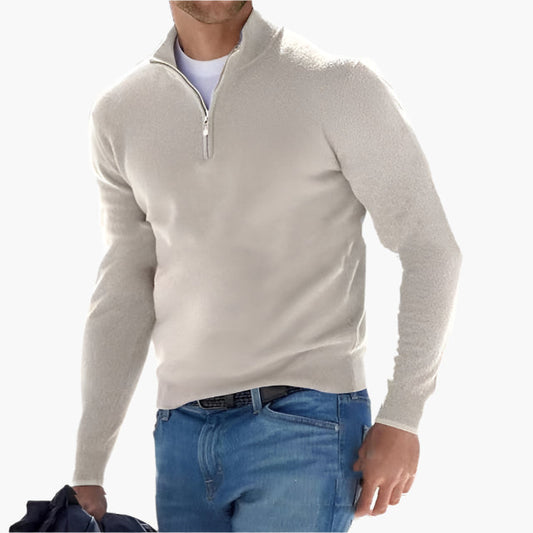 Herren Quarter-Zip Pullover – Klassischer Strickpullover für Freizeit und Business