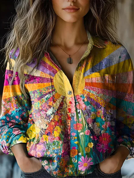 Jessie – Long-sleeved printed shirt
