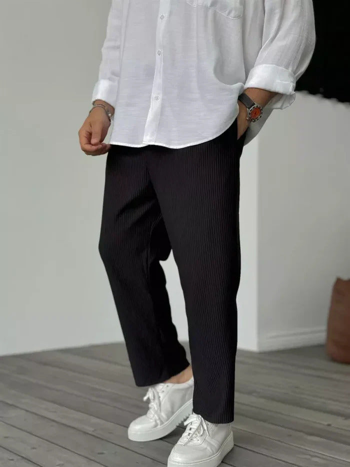 Max – Loose straight sport-casual pants in Hong Kong style