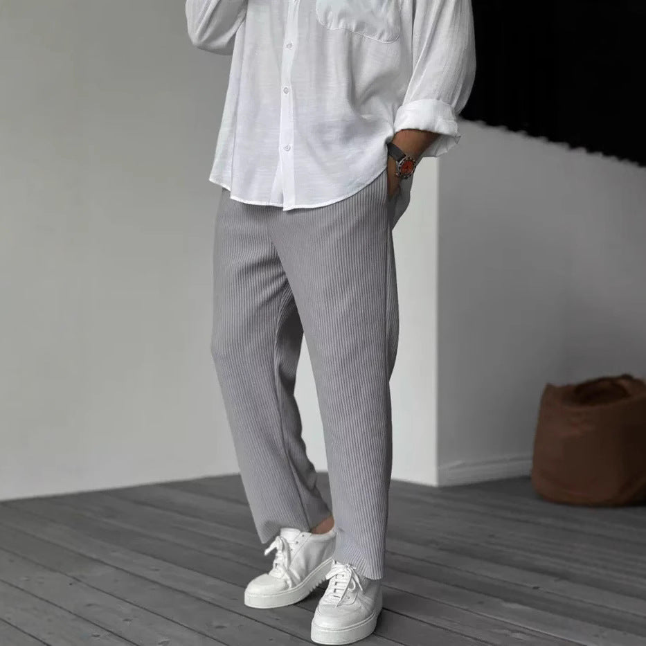 Max – Loose straight sport-casual pants in Hong Kong style