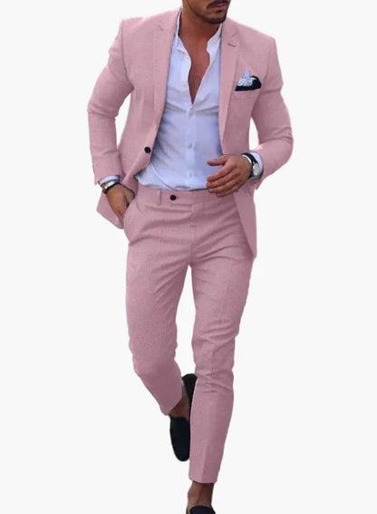 Men's Slim Fit Suit Modern Business & Party 2-piece for Summer and Event