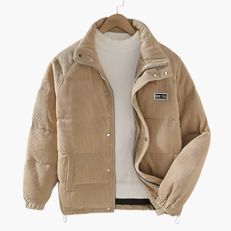 Men's Winter Quilted Jacket – Fashionable Padded Outdoor Jacket for Cold Days