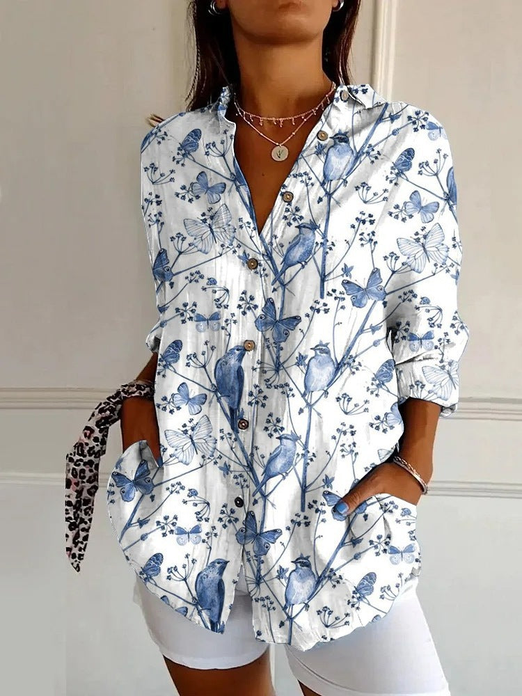 Jessie – Long-sleeved printed shirt