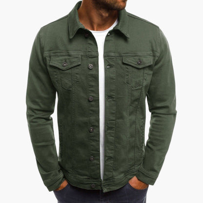 Herren Jeansjacke im modernen Slim Fit – Alltagsjacke im Workwear-Stil für Freizeit und Büro