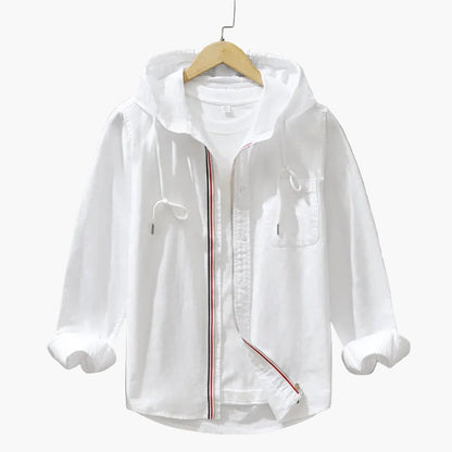 Men's Hooded Shirt Casual Streetwear – Modern Long-Sleeve Shirt with Hood for Everyday and Leisure
