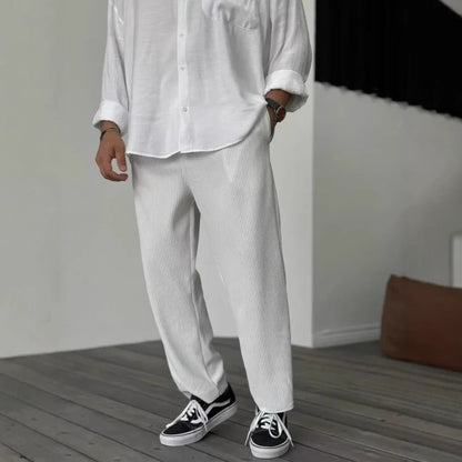 Max – Loose straight sport-casual pants in Hong Kong style
