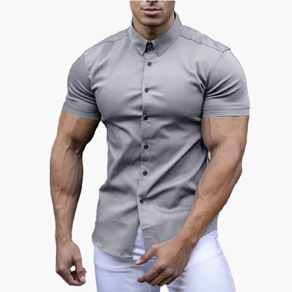 Herren Slim Fit Kurzarmhemd – Modernes Business & Freizeit Style