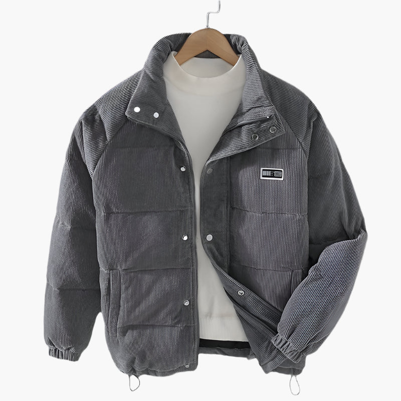 Men's Winter Quilted Jacket – Fashionable Padded Outdoor Jacket for Cold Days