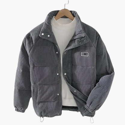 Men's Winter Quilted Jacket – Fashionable Padded Outdoor Jacket for Cold Days