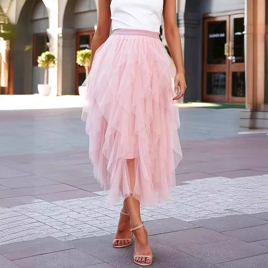 Gabrielle – Modischer, alltagsgeeigneter, figurbetonender Mesh-Rock