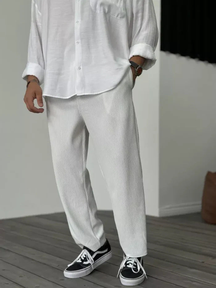Max – Loose straight sport-casual pants in Hong Kong style