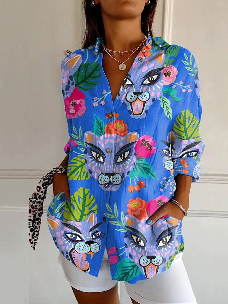 Jessie – Long-sleeved printed shirt