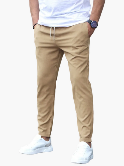 Men's Slim-Fitting Sweatpants – Sporty Elegant Casual Trousers for Everyday and Exercise