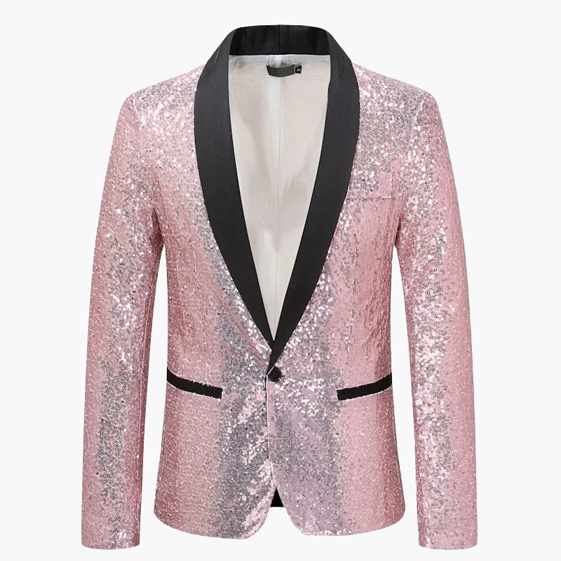Men's glitter blazer for festive occasions – elegant party blazer with sequins