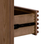 Ladekast essenhout Tanner Roux bruin H 84 x B 173 x D 46 cm, zes lades, voor slaapkamer