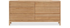 Ladekast essenhout Tanner Flaxen naturel met zes lades, lamellenfront – 173 x 46 x 84 cm