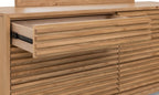 Ladekast essenhout Tanner Flaxen naturel met zes lades, lamellenfront – 173 x 46 x 84 cm