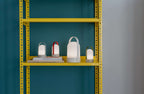 Tafellamp oplaadbaar led kunststof en metaal, Uri Piccolo, rood, lichtblauw en groen, H 15 cm, set van 3