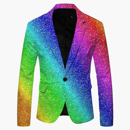 Men's Blazer Slim Fit Modern Business & Party Jacket – Stylish One-Button Jacket for Festive Occasions