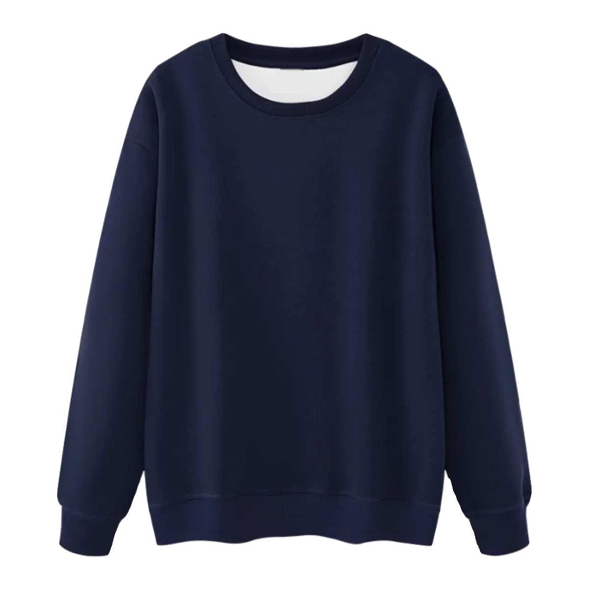 Unisex Long-Sleeve Crew-Neck Sweatshirt with Inner Lining