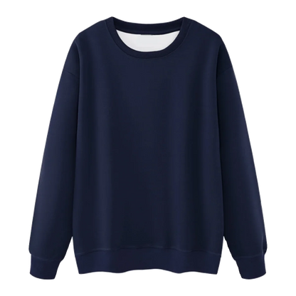 Unisex Long-Sleeve Crew-Neck Sweatshirt with Inner Lining