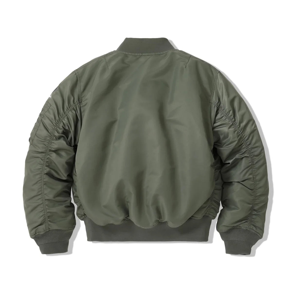 Unisex bomber jacket with zipper and sleeve pocket