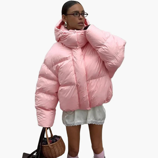 Damen Oversize Winter Steppjacke Trendy Streetstyle Outdoor