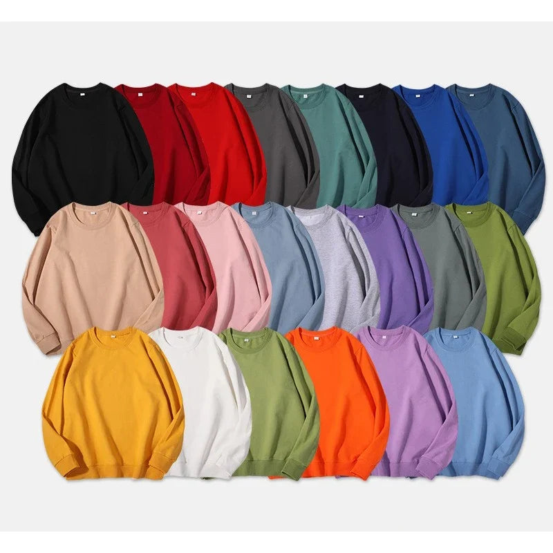 Unisex long-sleeve sweatshirt crew-neck sweater multicolored