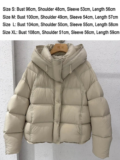 Women's padded quilted jacket with hood