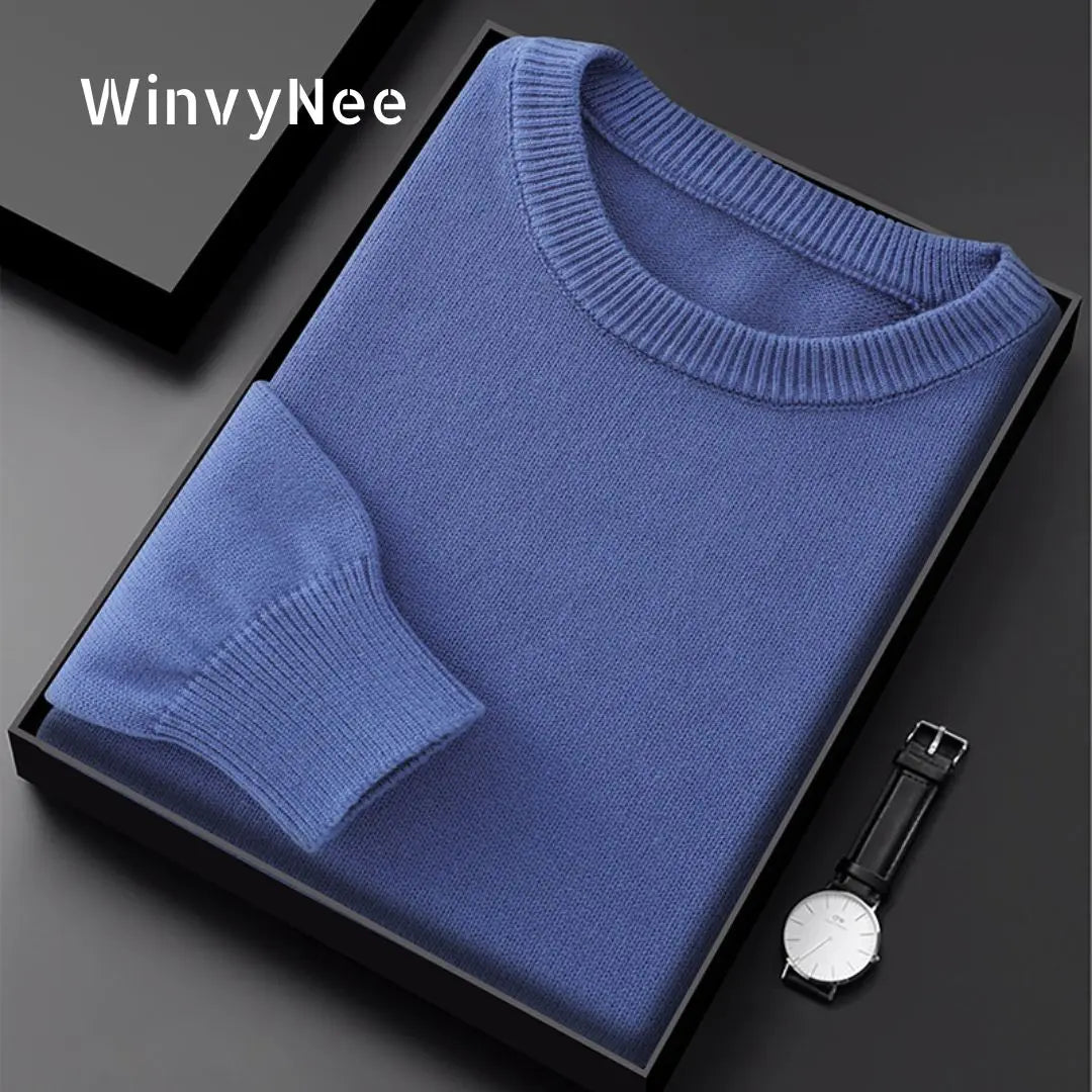 Men's crew-neck pullover knit pullover in various colors