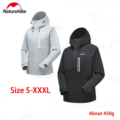 Unisex outdoor jacket with hood – black or light gray
