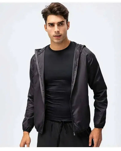 Leichte Kapuzenjacke Windbreaker für Unisex mit Reißverschluss