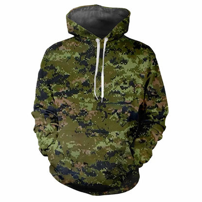 Kapuzenpullover Herren/Unisex Camouflage Muster mit Kängurutasche