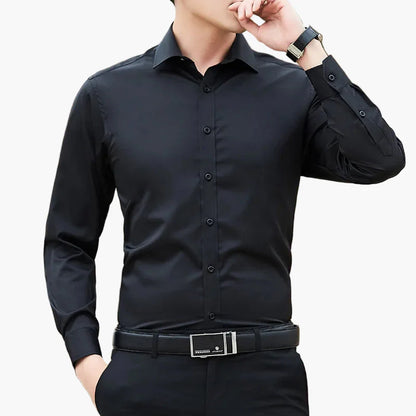 Men's Business Shirt – Classic Long Sleeve Shirt, Elegant for Office & Everyday Use