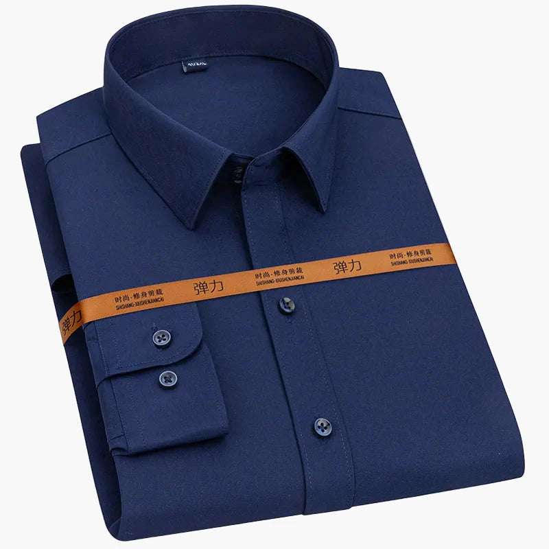 Men's Business Casual Shirt Slim Fit – Elegant Long Sleeve Shirt for Office & Everyday Use