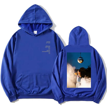 Unisex hoodie with hood, kangaroo pocket, and lettering