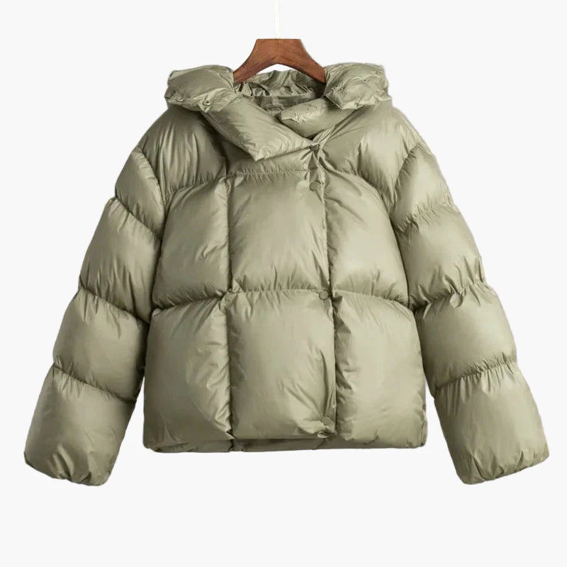 Damen Steppjacke Winterjacke mit Kapuze – Modische Oversize Pufferjacke für kalte Tage