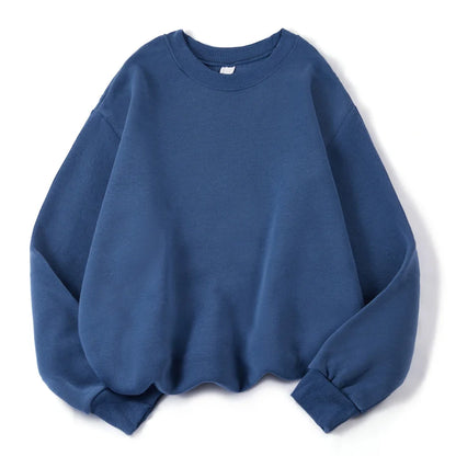 Oversized Sweatshirt Rundhals Langarm Pullover Damen Freizeit