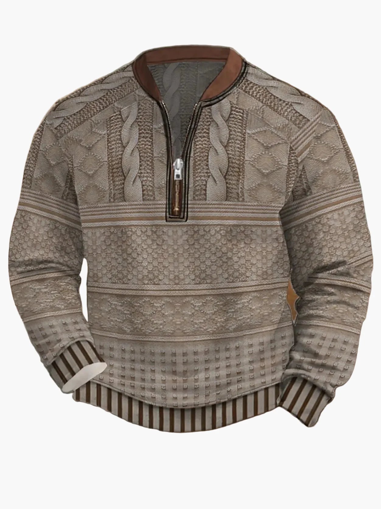Herren Strickpullover Halbzip Street Style Modern Freizeit