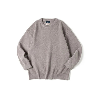 Men's pullover crew neck fine knit marled