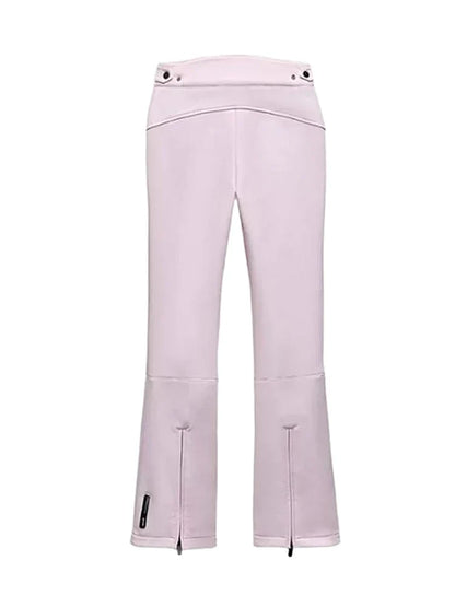 Women's pink ski pants with zippers