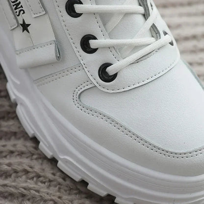 Women's Winter Sneaker Boots – Fashionable High Top Casual Shoes with Warm Lining