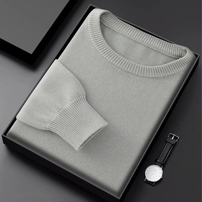 Men's crew-neck pullover knit pullover in various colors